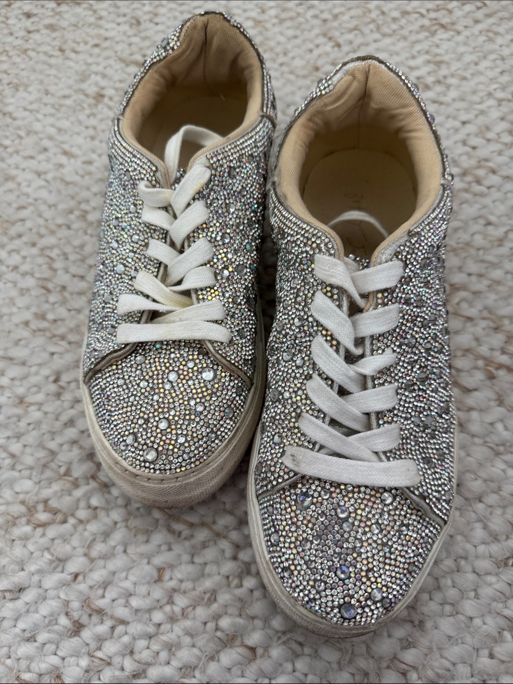 Betsey Johnson Sidny Crystal Pave’ Platform sneaker